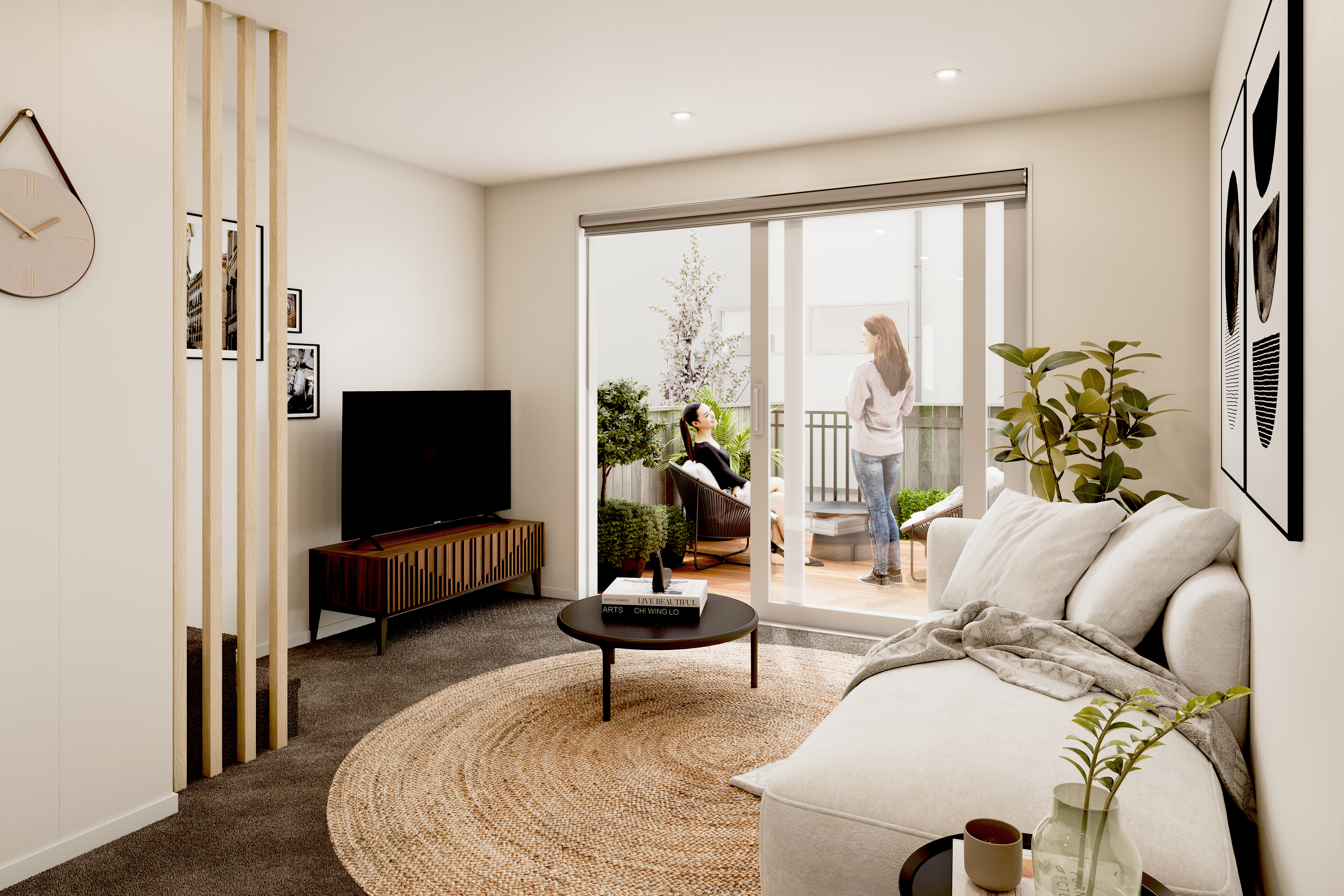 15 17 Awamutu Grove Unit 4 Living Courtyard Final