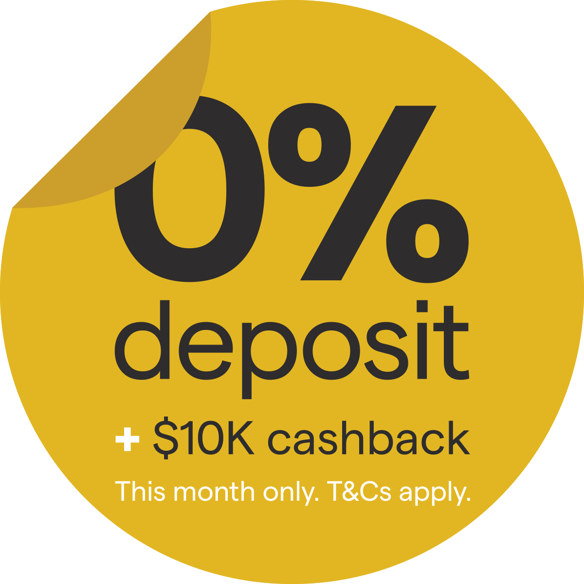 October Promo 0 Deposit Sticker Yellow