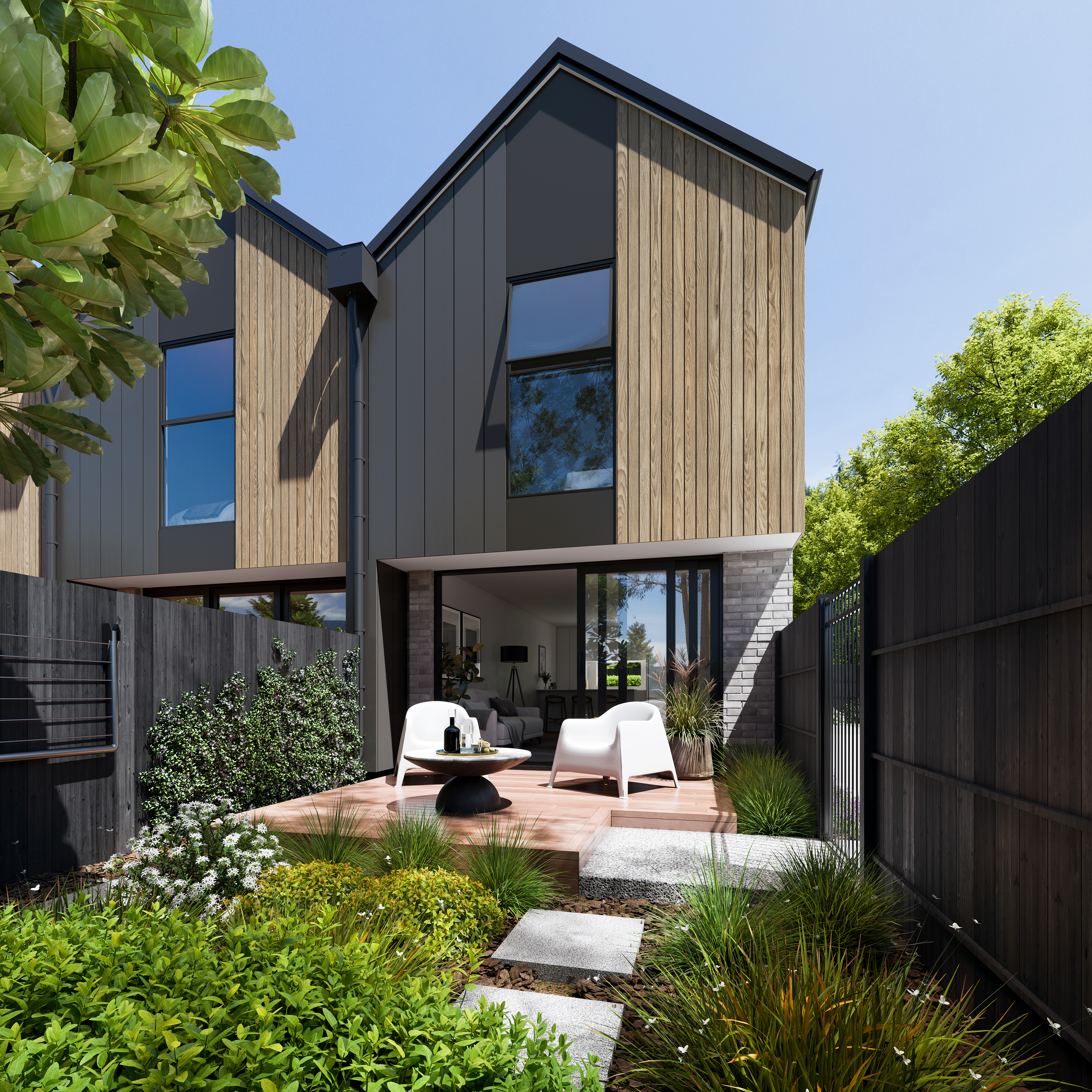 66 Matipo St Unit 3 Courtyard Final